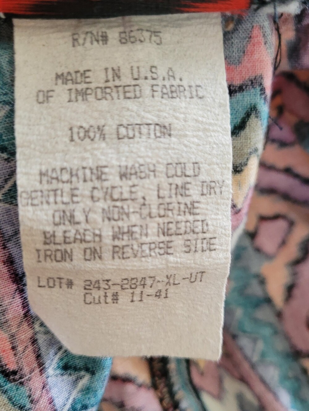 Vintage KWBL Los Angeles Aztec Bohemian Western Tiered Maxi Skirt in Multicolor - Picture 7 of 9